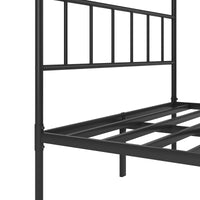 Metal Platform Bed Frame With Headboard, Sturdy Metal Frame, No Box Spring Needed Full Full Black Iron