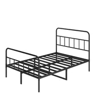 Metal Platform Bed Frame With Headboard, Sturdy Metal Frame, No Box Spring Needed Full Full Black Iron