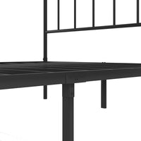 Metal Platform Bed Frame With Headboard, Sturdy Metal Frame, No Box Spring Needed Full Full Black Iron