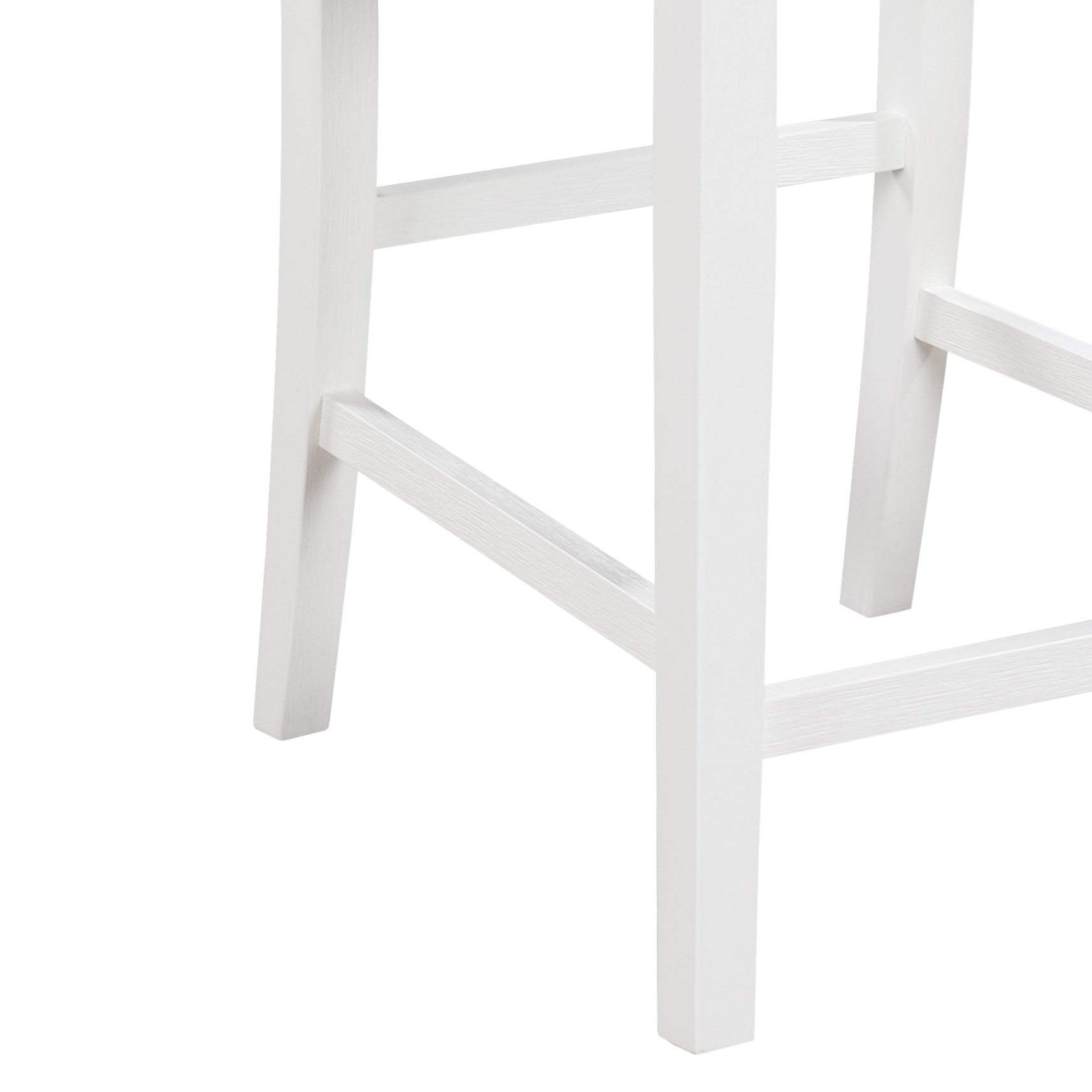 Graham 36" 3 Piece White Finish Small Space Counter Height Dining Table With Shelves And 2 Chairs White Wood Fabric