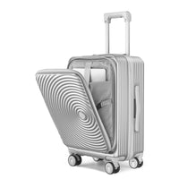 Luggage Sets 3 Piece 20 24 28 , Expandable Carry On Luggage With Tsa Lock Airline Approved, 100% Pc Hard Shell And Lightweight Suitcase With Front Pocket And Spinner Wheels Silver Pc