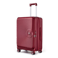 Luggage Sets 3 Piece 20 24 28 , Expandable Carry On Luggage With Tsa Lock Airline Approved, 100% Pc Hard Shell And Lightweight Suitcase With Front Pocket And Spinner Wheels Wine Red Pc