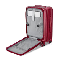 Luggage Sets 3 Piece 20 24 28 , Expandable Carry On Luggage With Tsa Lock Airline Approved, 100% Pc Hard Shell And Lightweight Suitcase With Front Pocket And Spinner Wheels Wine Red Pc