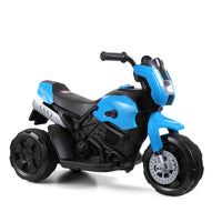 6V Kids Ride On Motorcycle With Headlights, Battery Powered 3 Wheel Bicycle Blue Blue Polypropylene
