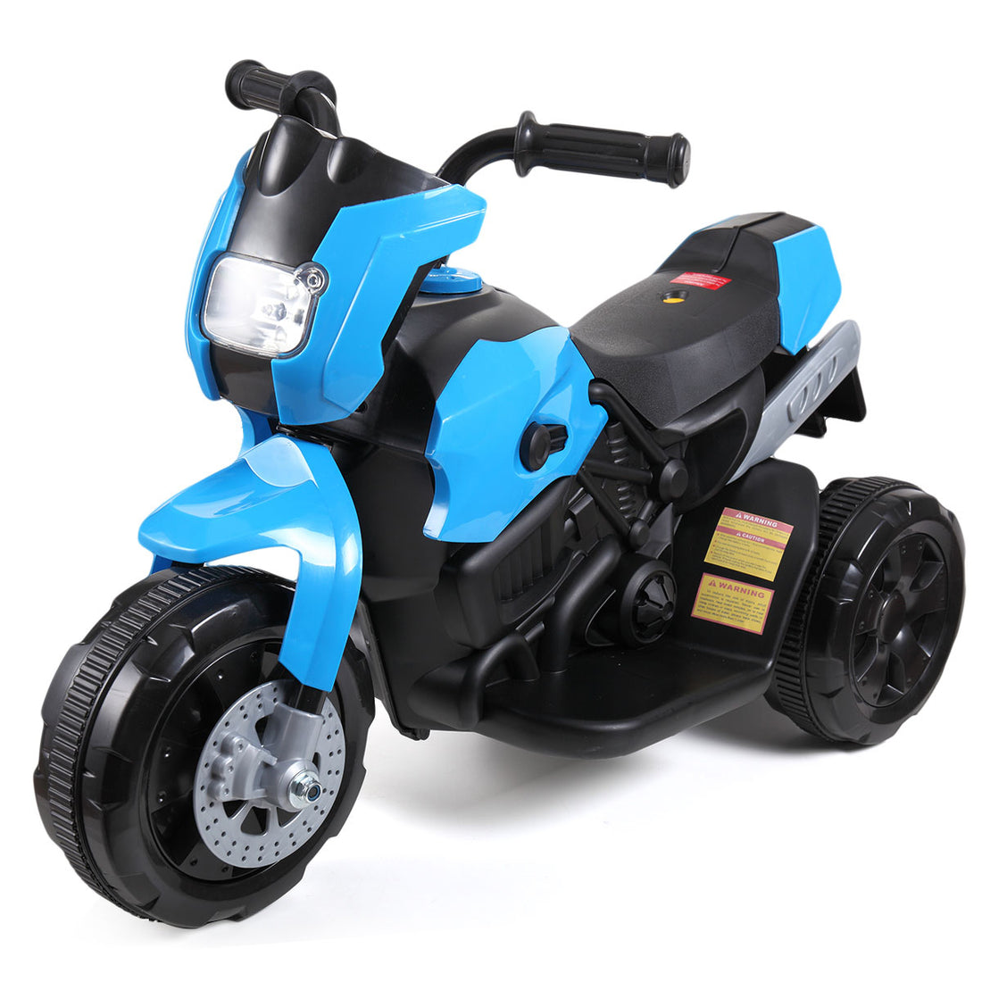 6V Kids Ride On Motorcycle With Headlights, Battery Powered 3 Wheel Bicycle Blue Blue Polypropylene