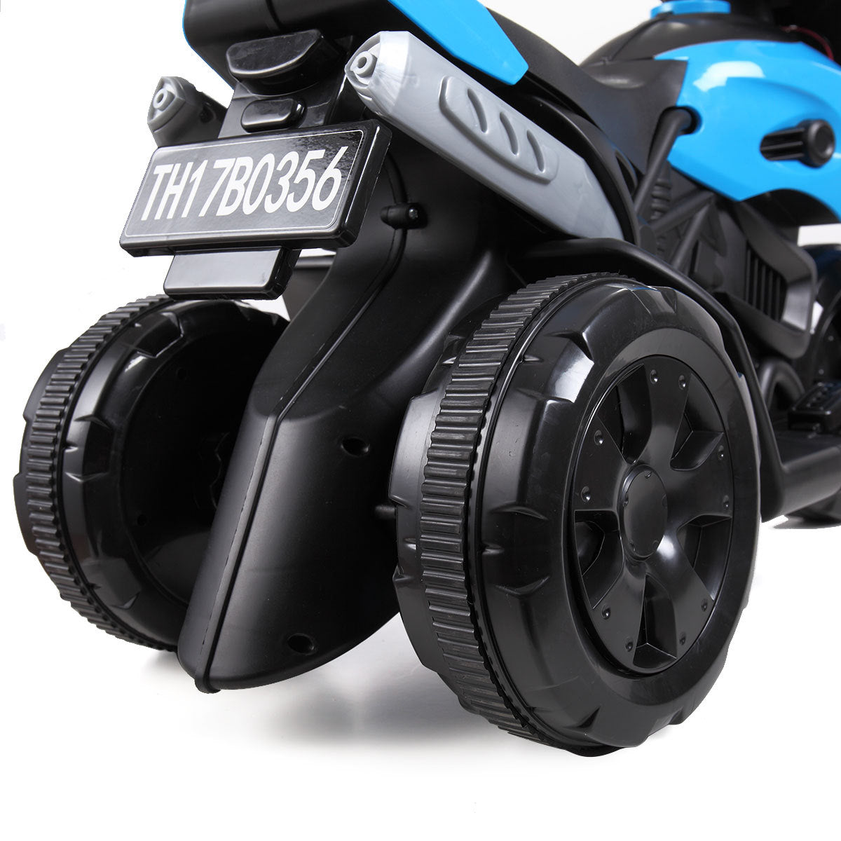 6V Kids Ride On Motorcycle With Headlights, Battery Powered 3 Wheel Bicycle Blue Blue Polypropylene