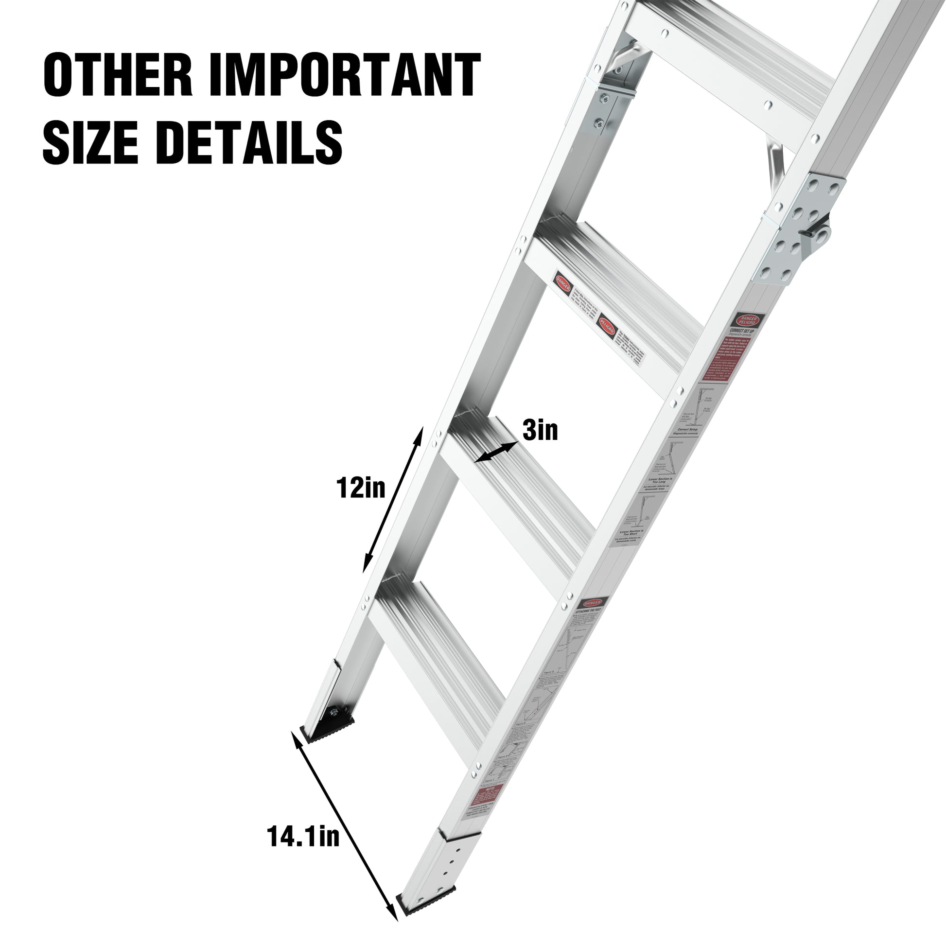 Aluminum Attic Ladder 350 Pound Capacity 22 1 2" X 54" Opening 7 10Ft Ceiling Metallic Grey Aluminium Alloy