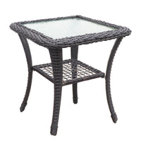 3 Pieces Conversation Set, Outdoor Wicker Rocker Swivel Patio Bistro Set, Rocking Chair With Glass Top Side Table,Red Yes Complete Patio Set Brown Rust Resistant Frame Water Resistant Cushion Garden & Outdoor Classic Complete Patio Sets Metal Metal