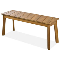 3 Pieces Acacia Wood Table Bench Dining Set For Outdoor & Indoor Furniture With 2 Benches, Picnic Beer Table For Patio, Porch, Garden, Poolside, Natural No Dining Set Acacia Wood Garden & Outdoor Art Deco,Artsy,Vintage Wood Acacia Wood