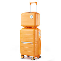 Luggage Sets 4 Piece 14 20 24 28 Pp Lightweight & Durable Expandable Suitcase Orange Polypropylene