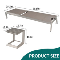 All Aluminum Outdoor Coffee Table No Complete Patio Set Silver Mildew Resistant Frame Mildew Resistant Cushion Garden & Outdoor Modern Complete Patio Sets Aluminum Aluminum