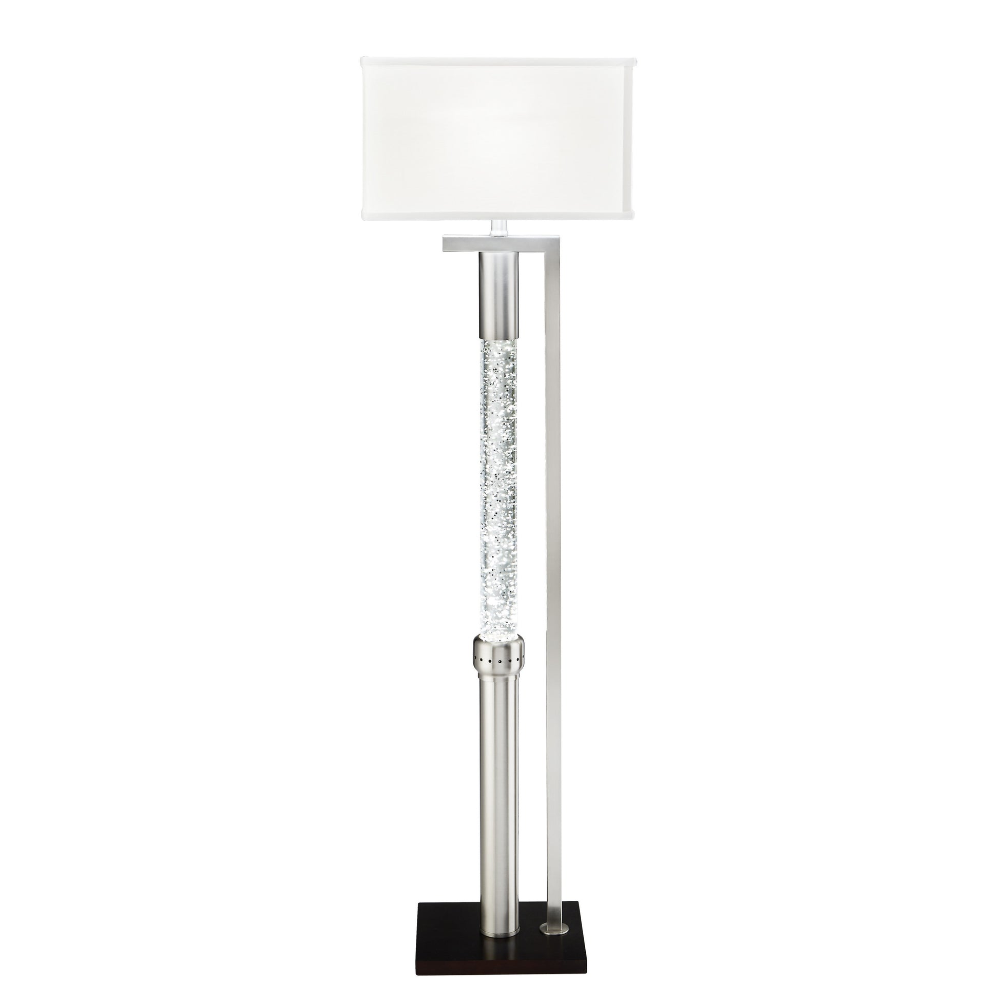 Luxurious Water Dancing Light Floor Lamp 1Pc Satin Nickel Finish Metal Sparkling Decorative Designer Lamp Living Room Lamp Nickel Table&Floor Lamps Luxury,Modern,Ultra Modern Metal