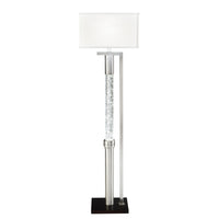 Luxurious Water Dancing Light Floor Lamp 1Pc Satin Nickel Finish Metal Sparkling Decorative Designer Lamp Living Room Lamp Nickel Table&Floor Lamps Luxury,Modern,Ultra Modern Metal