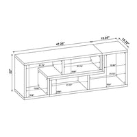 Convertible Tv Console And Bookcase In White White Open Back Particle Board Mdf
