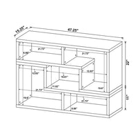 Convertible Tv Console And Bookcase In White White Open Back Particle Board Mdf