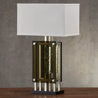 Modern Design Silver Finish 1Pc Table Lamp For Nightstand End Table Sofa Table, Water Dancing Light Home Decor, Luxury Night Lamp Silver Table&Floor Lamps Luxury,Modern,Ultra Modern Metal