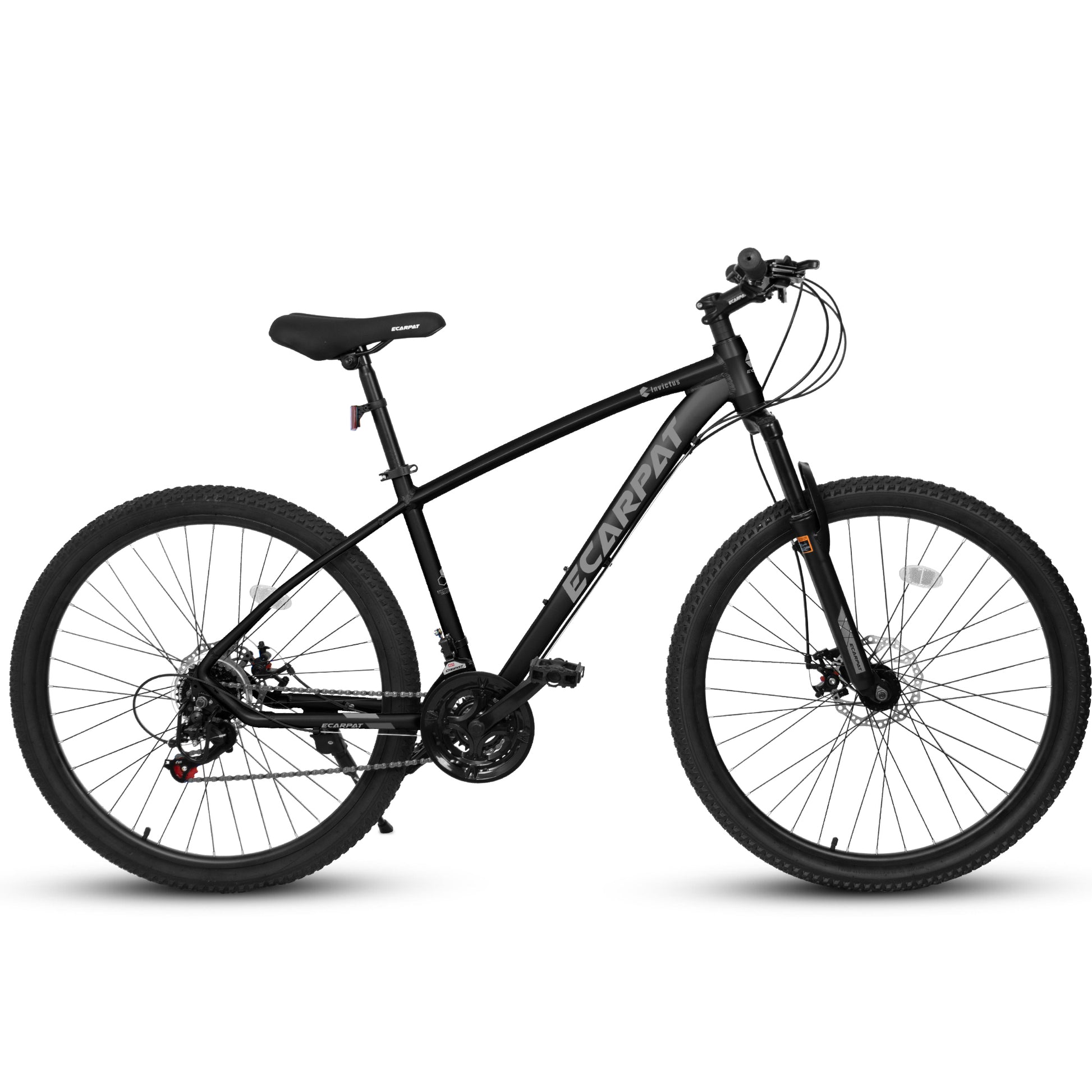 A2757 27 Inch Mountain Bike 21 Speeds, Suspension Fork, Aluminum Frame Disc Brake For Unisex Mountain Bikes Cycling Black Without Anti Slip Garden & Outdoor American Design Multifunctional Aluminium