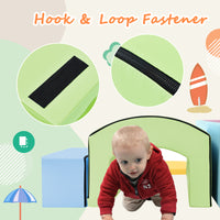 Soft Foam Playset For Toddlers, Safe Softzone Single Tunnel Foam Climber For Kids, Lightweight Indoor Active Play Structure With Slide Stairs And Ramp For Beginner Toddler Climb And Crawl Colorful Foam