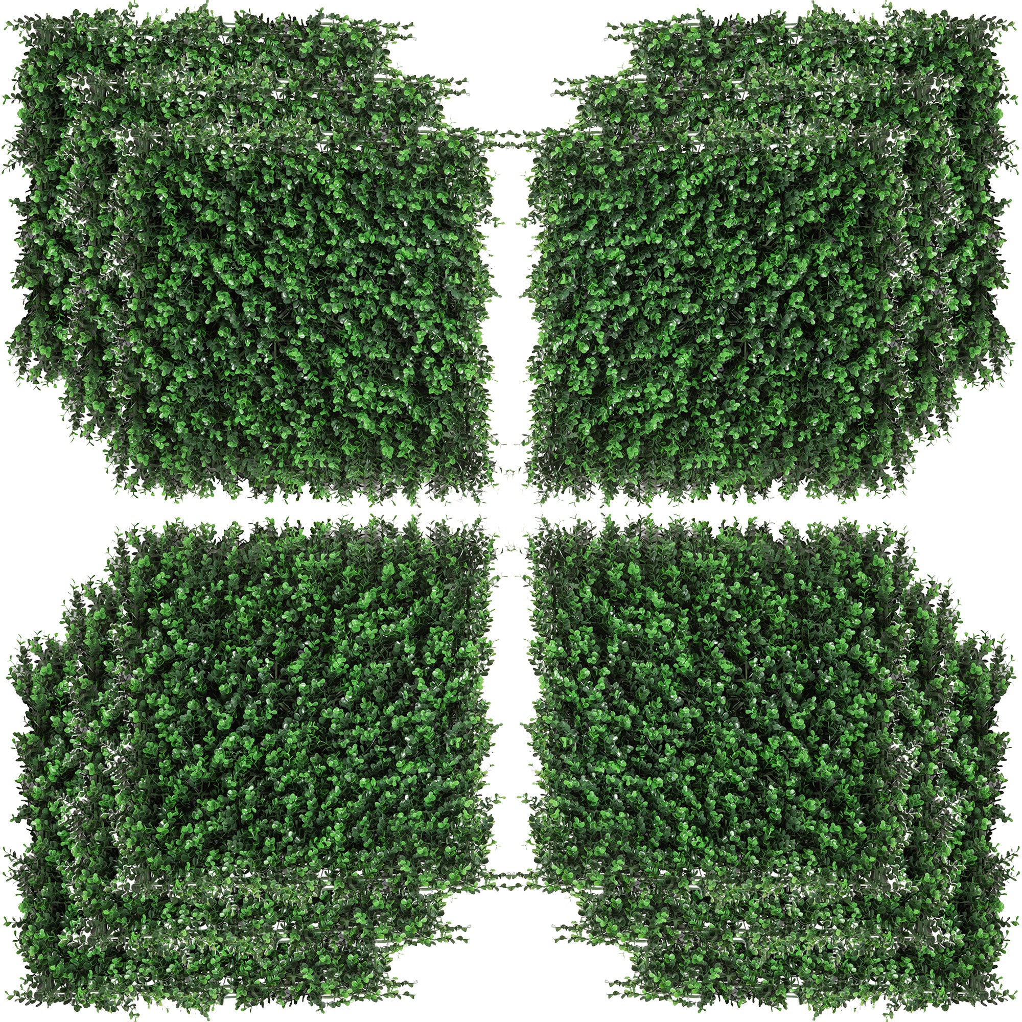 Outsunny Grass Wall Panels, 20" X 20" Artificial Grass Wall Decor,Greenery Backdrop Panels Wall For Outdoor, Indoor, Garden, Fence, Backyard, Fresh Green Green Polyethylene
