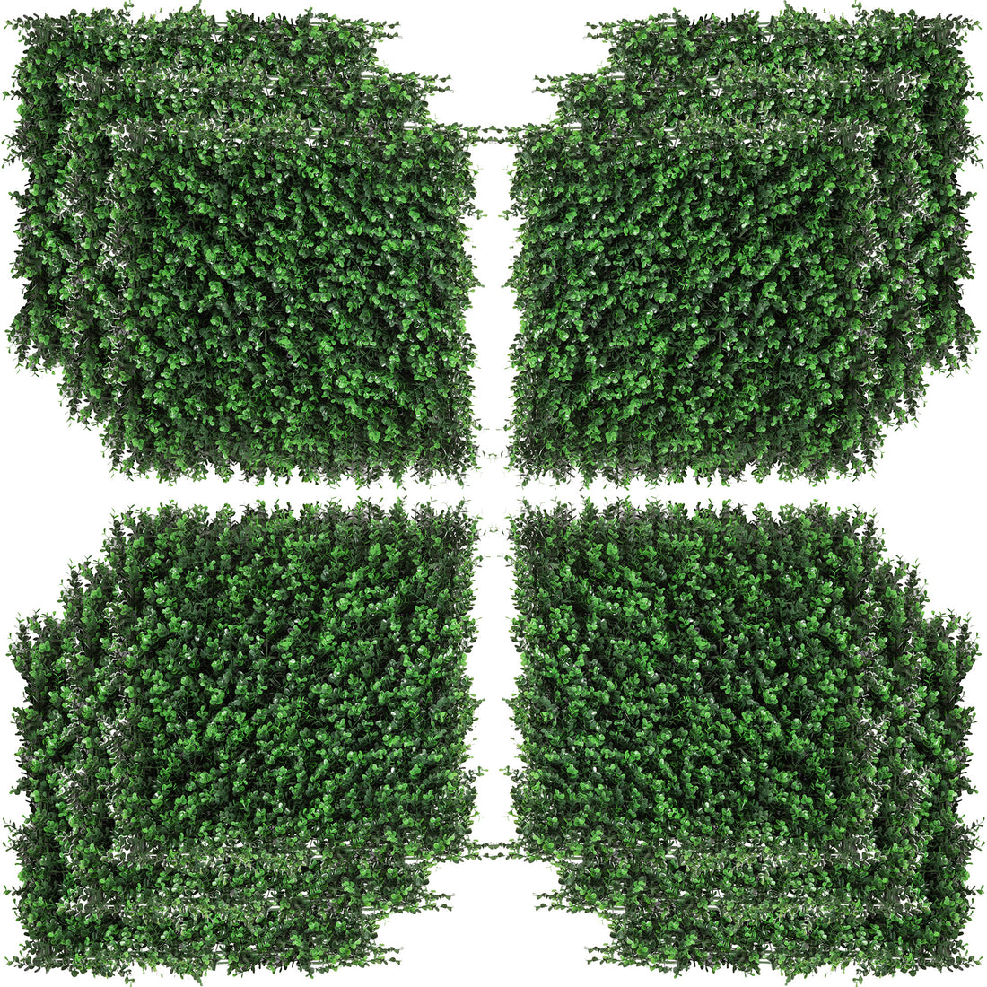 Outsunny Grass Wall Panels, 20" X 20" Artificial Grass Wall Decor,Greenery Backdrop Panels Wall For Outdoor, Indoor, Garden, Fence, Backyard, Fresh Green Green Polyethylene