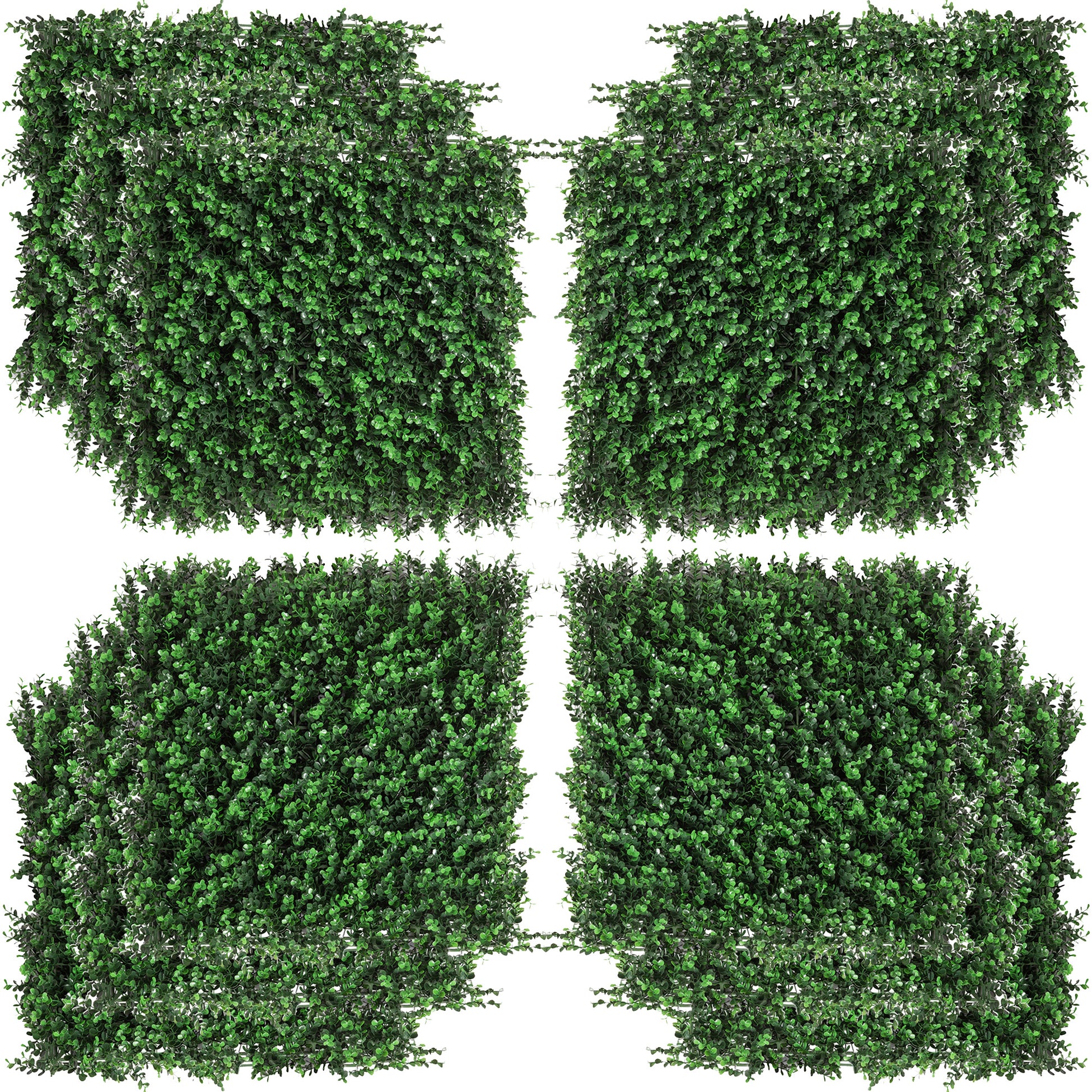 Outsunny Grass Wall Panels, 20" X 20" Artificial Grass Wall Decor,Greenery Backdrop Panels Wall For Outdoor, Indoor, Garden, Fence, Backyard, Fresh Green Green Polyethylene