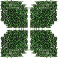 Outsunny Grass Wall Panels, 20" X 20" Artificial Grass Wall Decor,Greenery Backdrop Panels Wall For Outdoor, Indoor, Garden, Fence, Backyard, Fresh Green Green Polyethylene