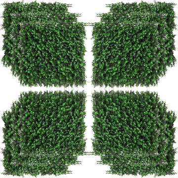 Outsunny Grass Wall Panels, 20" X 20" Artificial Grass Wall Decor,Greenery Backdrop Panels Wall For Outdoor, Indoor, Garden, Fence, Backyard, Fresh Green Green Polyethylene