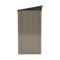 Patio, Lawn & Garden,5*3Ft Outdoor Storage Shed,Tool Shed With Sloping Roof And Lockable Door, Metal Shed For Backyard Garden Patio Lawn, Brown Brown Year Round Use Metal