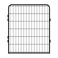 16 Panels Heavy Duty Metal Playpen With Door,31.7"H Dog Fence Pet Exercise Pen For Outdoor Black Metal