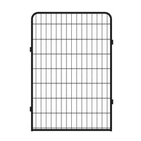 16 Panels Heavy Duty Metal Playpen With Door,39.37"H Dog Fence Pet Exercise Pen For Outdoor Black Metal