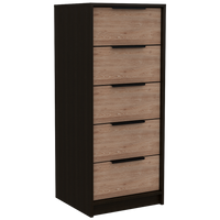 Washington Five Drawer Dresser Multicolor Bedroom Modern Mdf Engineered Wood