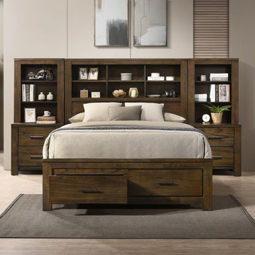 Merrilee Ii Eastern King Bed, Oak Finish Bd02076Ek Oak Wood