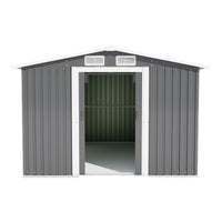 Patio, Lawn & Garden,Metal Outdoor Storage Shed 10Ft X 8Ft, Clearance With Lockable Door Metal Garden Shed Steel Anti Corrosion Storage House Waterproof Tool Shed For Backyard Patio, Lawn And Garden Grey Year Round Use Metal