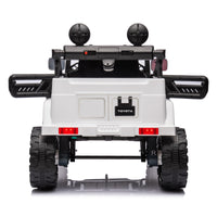 Licensed Toyota Fj Cruiser,12V Kids Ride On Car 2.4G W Parents Remote Control,Electric Car For Kids,Three Speed Adjustable,Power Display, Usb,Mp3 ,Bluetooth,Led Light,Three Point Safety Belt White Plastic