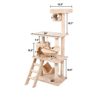 Cat Climbing Frame Cream White Altay Velvet