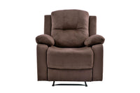 Elegant Modern Chocolate Color Microfiber Motion Recliner Chair 1Pc Couch Manual Motion Plush Armrest Tufted Back Living Room Furniture Chocolate Microfiber Manual Handle Metal Primary Living Space Cushion Back Contemporary,Modern,Transitional Handle