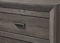 1Pc Contemporary Nightstand End Table With Two Storage Drawers Brown Gray Finish Bedroom Wooden Furniture Brown 2 Drawers Bedside Cabinet Wood