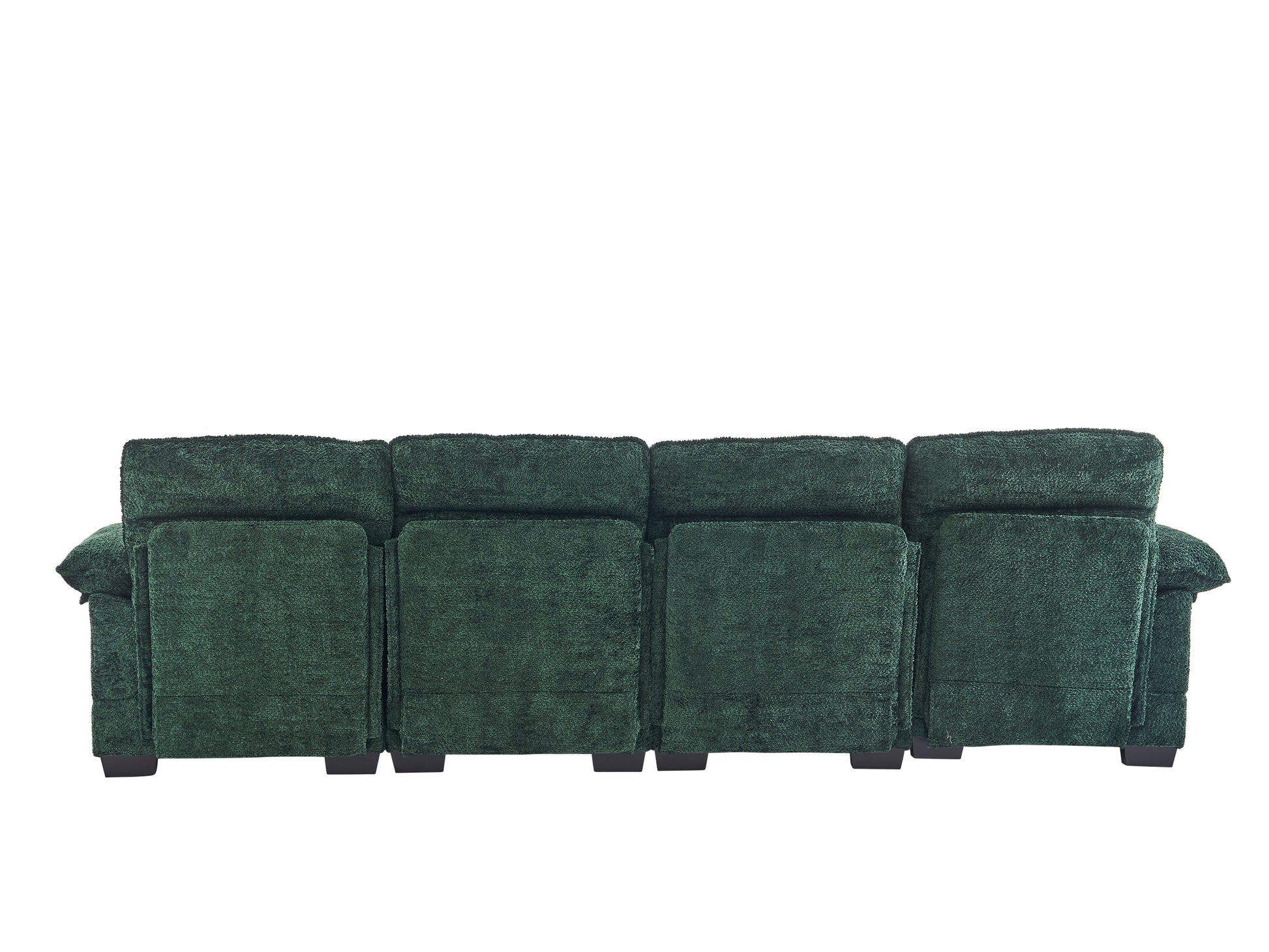 U Shaped Profile Sofa, Including Two Single Seats And Two Chaise, Modular Sofa, Chenille Sofa,Green Green Foam Polyester 4 Seat