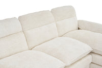 U Shaped Profile Sofa, Including Two Single Seats And Two Chaise, Modular Sofa, Chenille Sofa,White White Foam Polyester 4 Seat