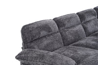 U Shaped Profile Sofa, Including Two Single Seats And Two Chaise, Modular Sofa, Chenille Sofa,Grey Grey Foam Polyester 4 Seat