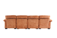 U Shaped Profile Sofa, Including Two Single Seats And Two Chaise, Modular Sofa, Chenille Sofa,Orange Orange Foam Polyester 4 Seat