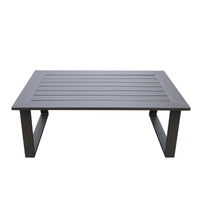 Colorado Outdoor Patio Furniture Brown Cast Aluminum Modern Rectangular Coffee Table Brown Aluminium Aluminum