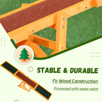 Pawhut Wooden Dog Agility Seesaw For Training And Exercise, Platform Equipment Run Game Toy, Weather Resistant Pet Supplies, 71" L X 12" W X 12" H, Natural Natural Wood