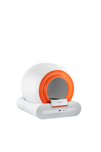 Smart Cat Litter Box Cat Litter Box Self Cleaning White Deep Walnut Polypropylene