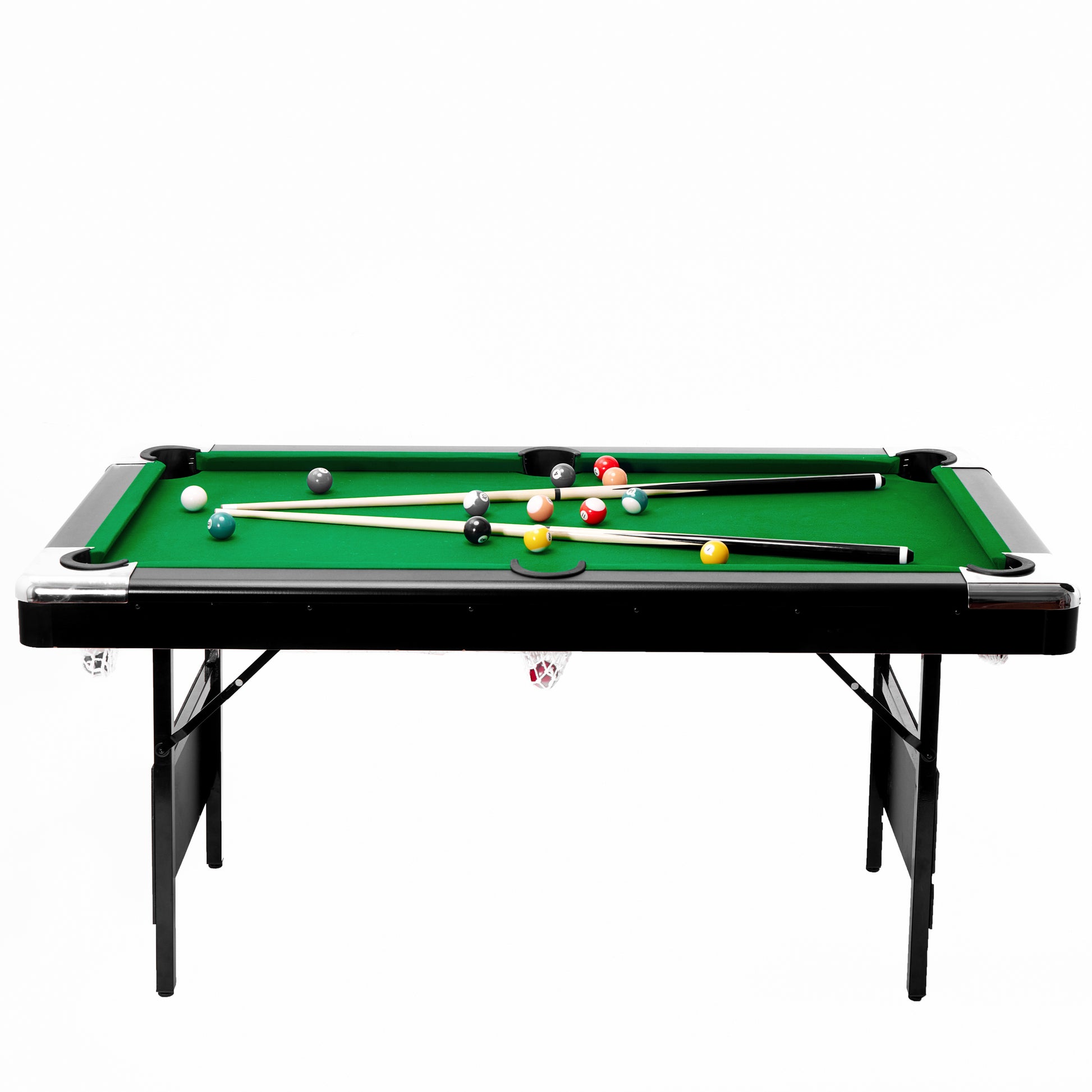 6.3Ft Billiard Table, 6.3Ft Game Table,Billiards, Pool Table, Children'S Billiard Table, Children'S Pool Table, Family Game Table, Table Pool, Indoor Game, Home Used Pool Table, Ball Game, Family Game Balls Sports Black Without Foldable American