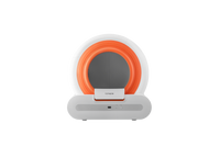 Smart Cat Litter Box Cat Litter Box Self Cleaning White Deep Walnut Polypropylene