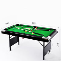 5.5Ft Billiard Table, 1.67M Pool Table,Billiards,5.5Ft Game Table,Children'S Game Table,Table Games,Family Movement, Children'S Billiard Table, Children'S Pool Table, Small Pool Table Balls Sports Black Without Foldable Primary Living Space American