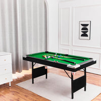 6.3Ft Billiard Table, 6.3Ft Game Table,Billiards, Pool Table, Children'S Billiard Table, Children'S Pool Table, Family Game Table, Table Pool, Indoor Game, Home Used Pool Table, Ball Game, Family Game Balls Sports Black Without Foldable American