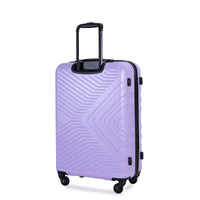 3 Piece Luggage Sets Abs Lightweight Suitcase With Two Hooks, Spinner Wheels, Tsa Lock, 20 24 28 , Light Purple Light Purple Abs