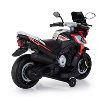 12V Off Road Motorcycleelectric Motor Toy Bike With Training Wheels For Kids 3 6, Red Red Polypropylene